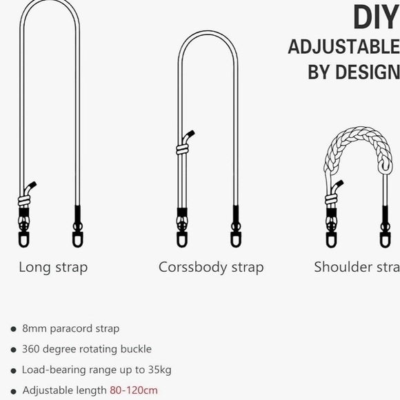 New Paracord bag strap green - Picture 3 of 3